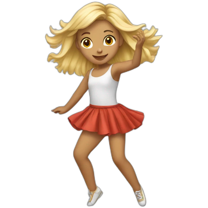 girl dance fair-haired emoji