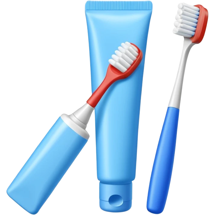 toothpaste and toothbrush emoji