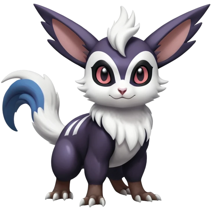 Shiny Furret-Absol-Noivern-Hybrid (Full body) emoji