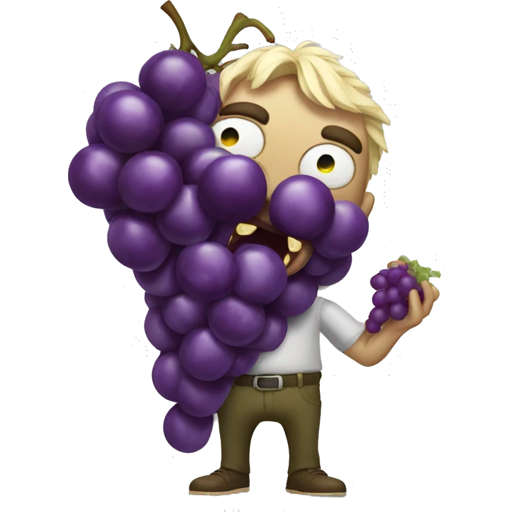 a zomie eating a big fat juicy grape emoji