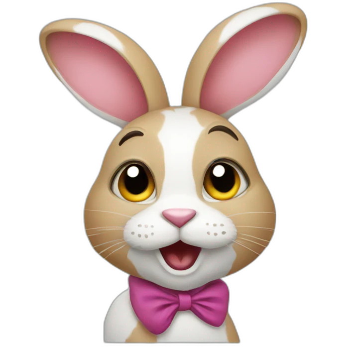 Funky rabbit emoji