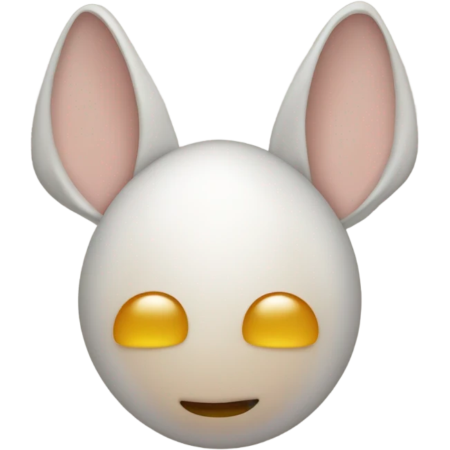Egg headed 3 ears 2 tounges 2 noses emoji