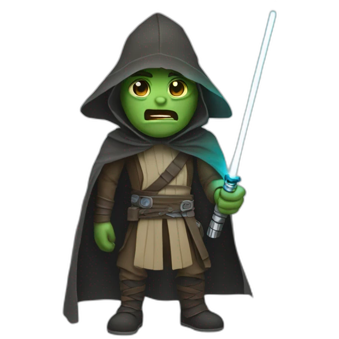 Grugo with lightsaber emoji