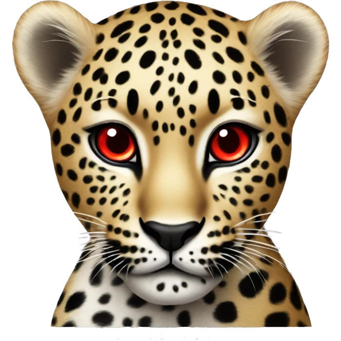 ￼ Leopard with red eyes emoji