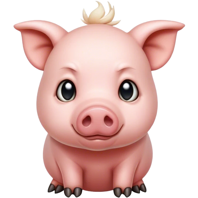 Litten pig with a cold emoji