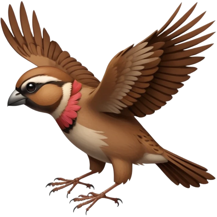 a sparrow starting to take off emoji