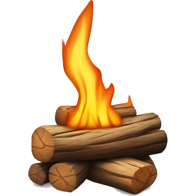 Log stone fire  emoji