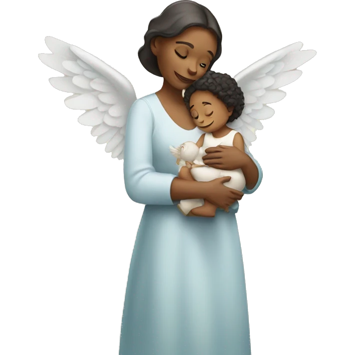 Mother holding angel  emoji