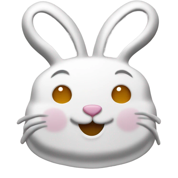 White Waffle of rabbit shape emoji