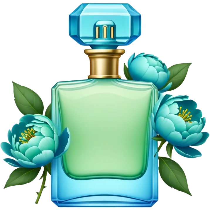 Sky green perfume and blue peonies  emoji