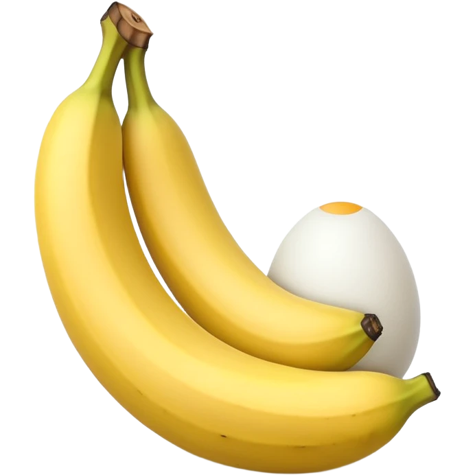 A banana standing between two eggs like egg banana egg emoji
