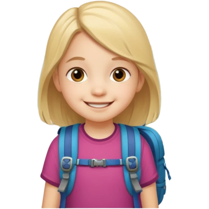 Vytvoř mi holčičku ve věku 7 let na výletě emoji