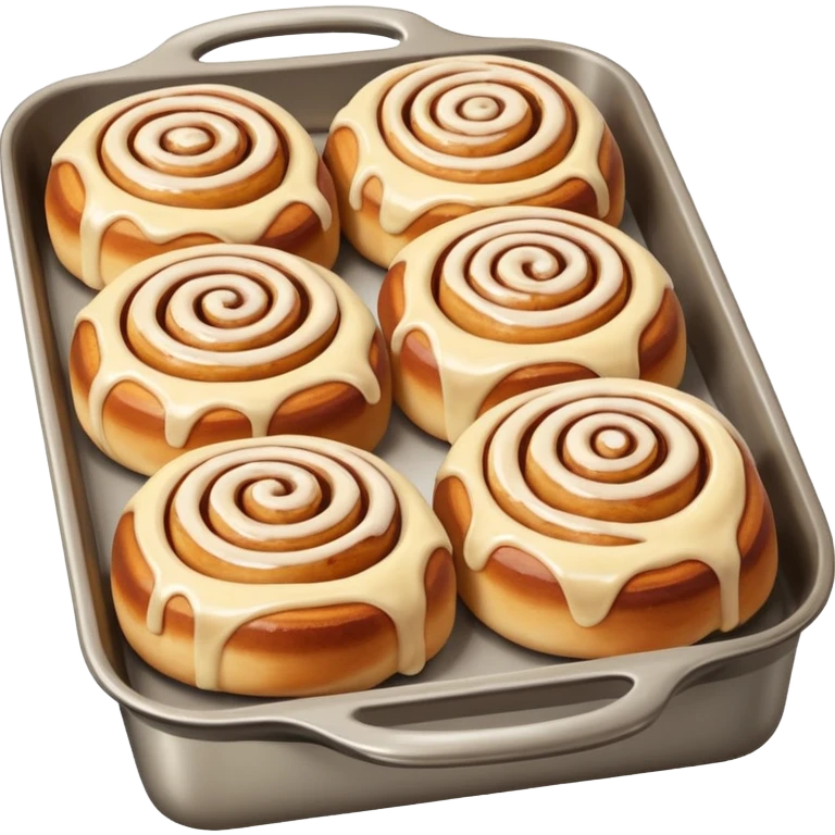 Cinnamon rolls in a tray emoji