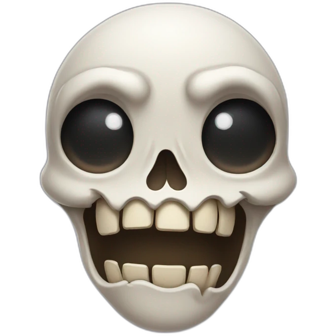 a funny skull is crying emoji