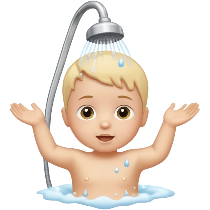 baby taking a shower emoji