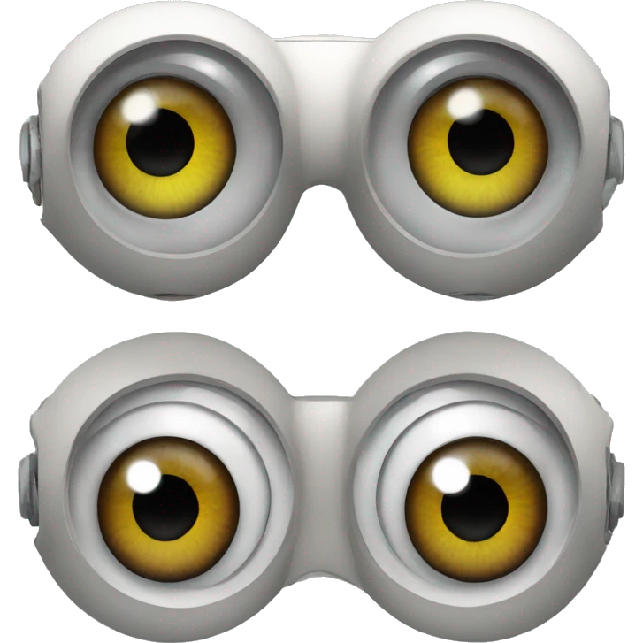 two robot eyes emoji