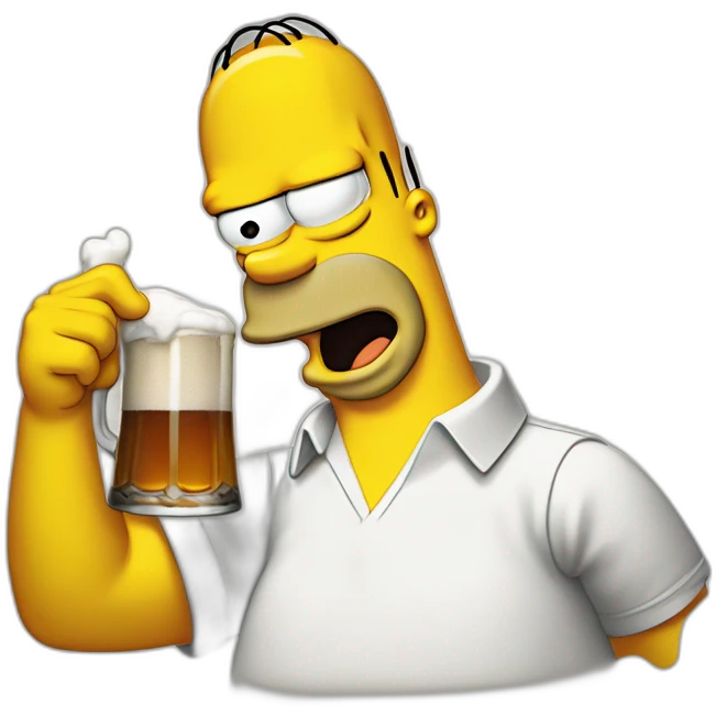 homer simpson qui boit une biere emoji