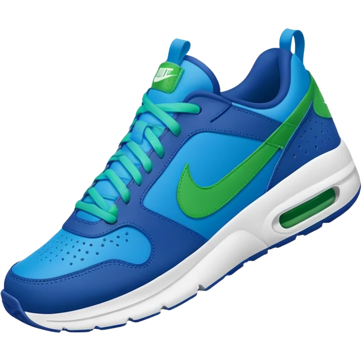 Tênis Nike azul e verde  emoji