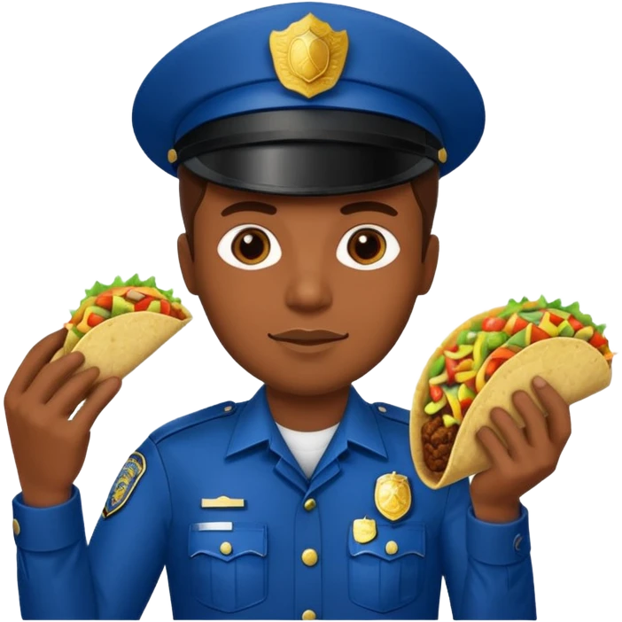 police holding taco emoji