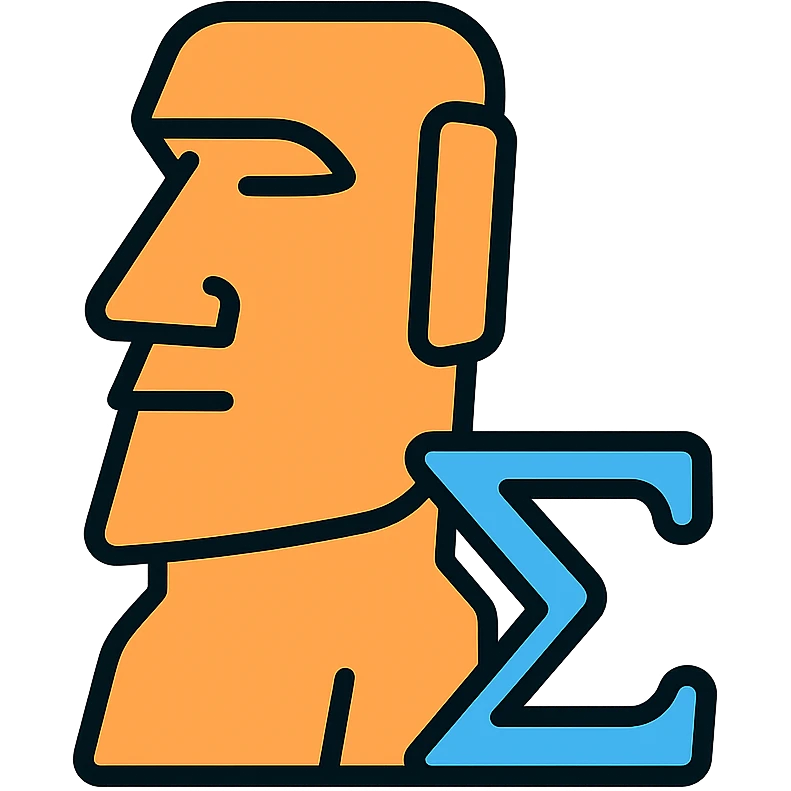 sigma moai color outline icon emoji