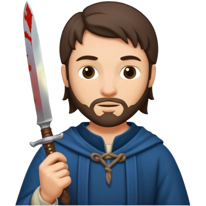medieval man holding a knife emoji
