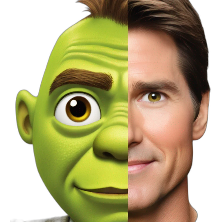 shrek on tom cruise's shoulder emoji