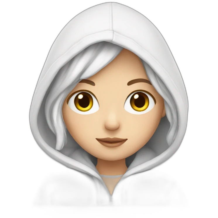 white girl with hoodie  emoji