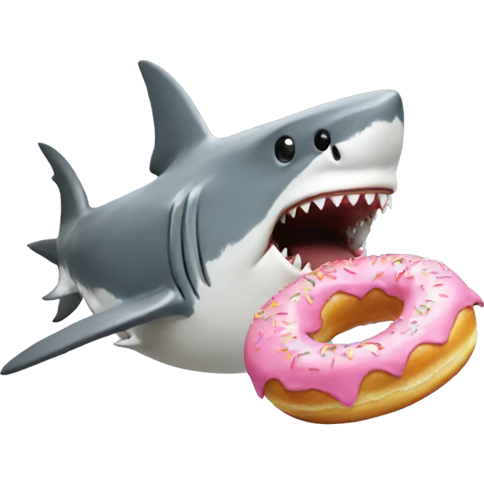 shark eating a donut emoji