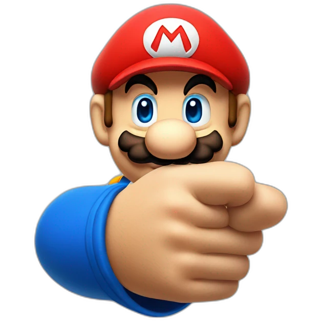 super mario finger pointing emoji