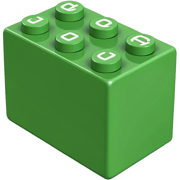 green lego brick emoji