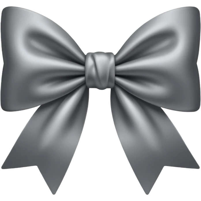grey satin bow emoji