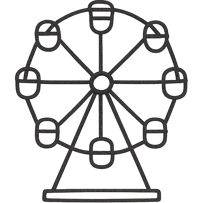 bold lines icon of a carnival wheel ride emoji