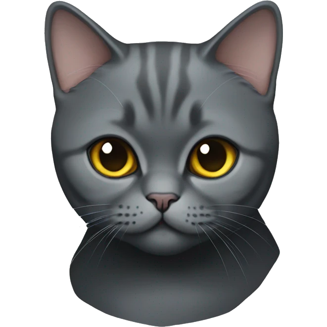 British shorthair cat black emoji