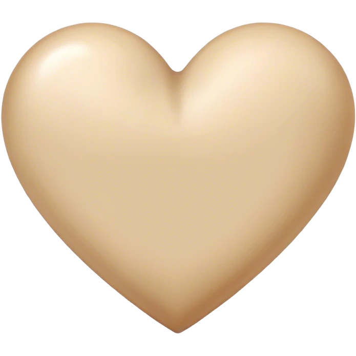 Beige heart emoji