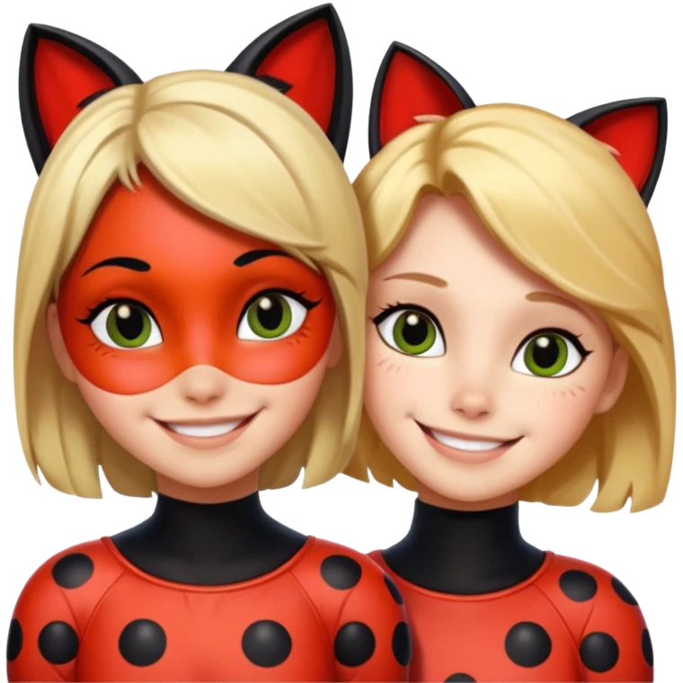 Ladybug and cat noir emoji