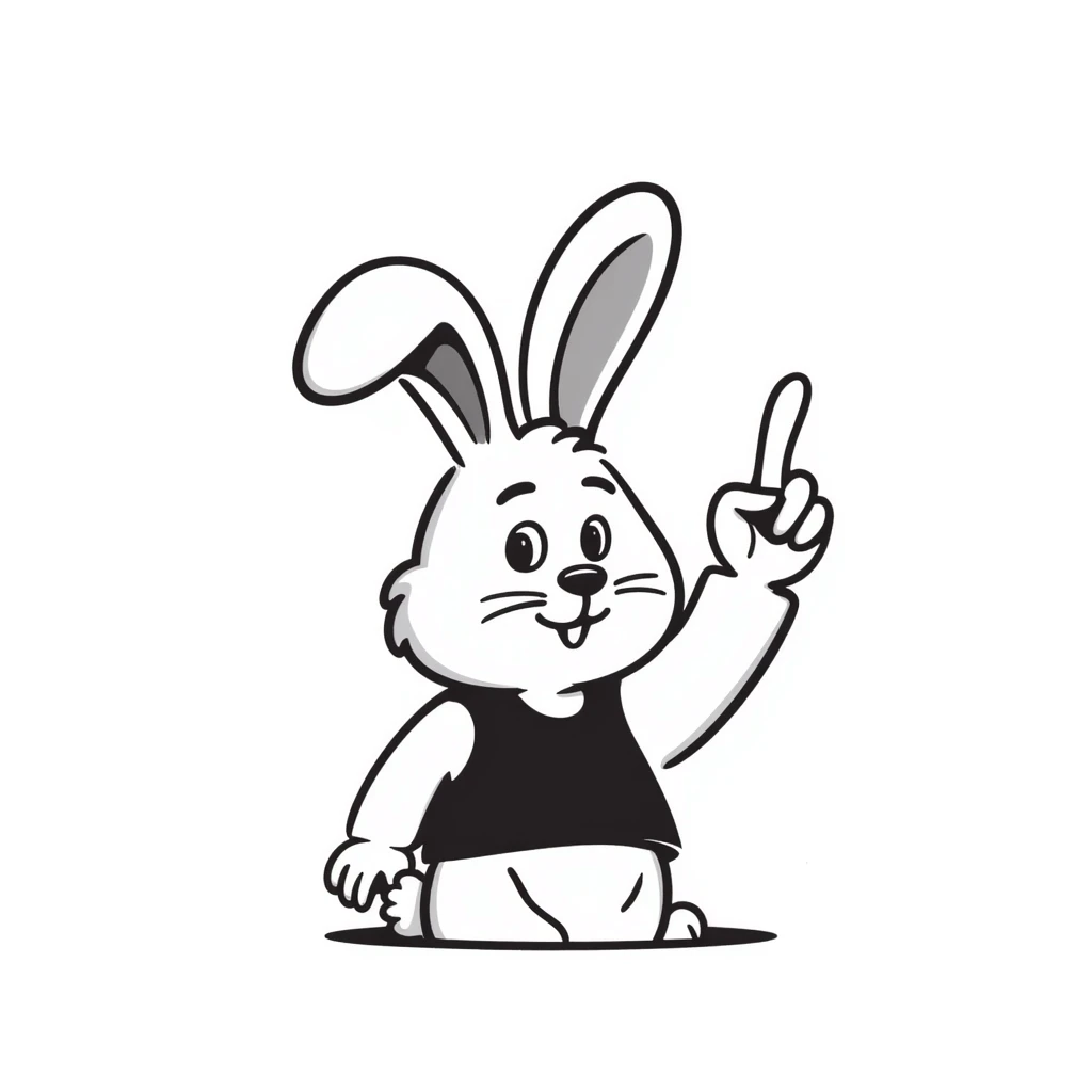 bunny showing the middle finger emoji