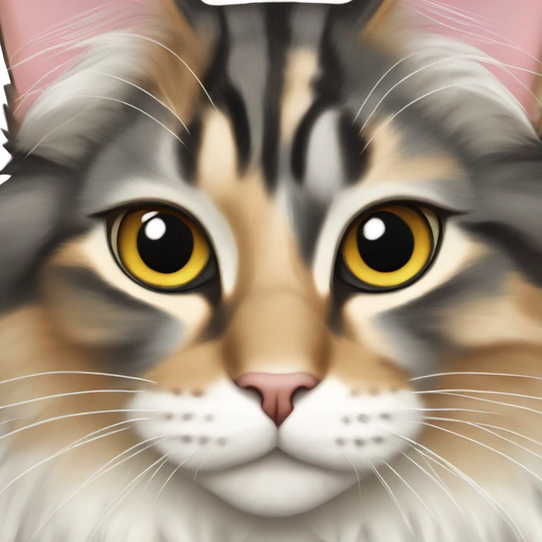 Maine coon dilute calico  emoji