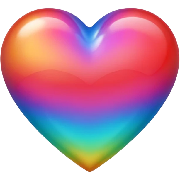 Un cœur multicolore  emoji