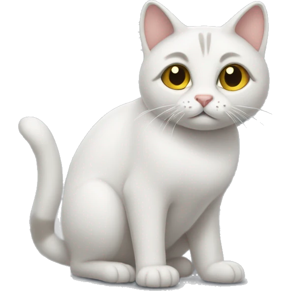 Un gato con cara de ternura y manitas como de confusión  emoji