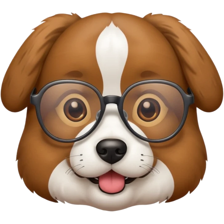 perro con lentes  emoji
