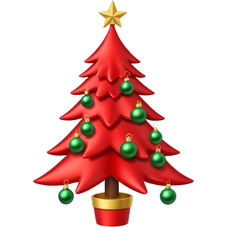 Red christmas tree emoji