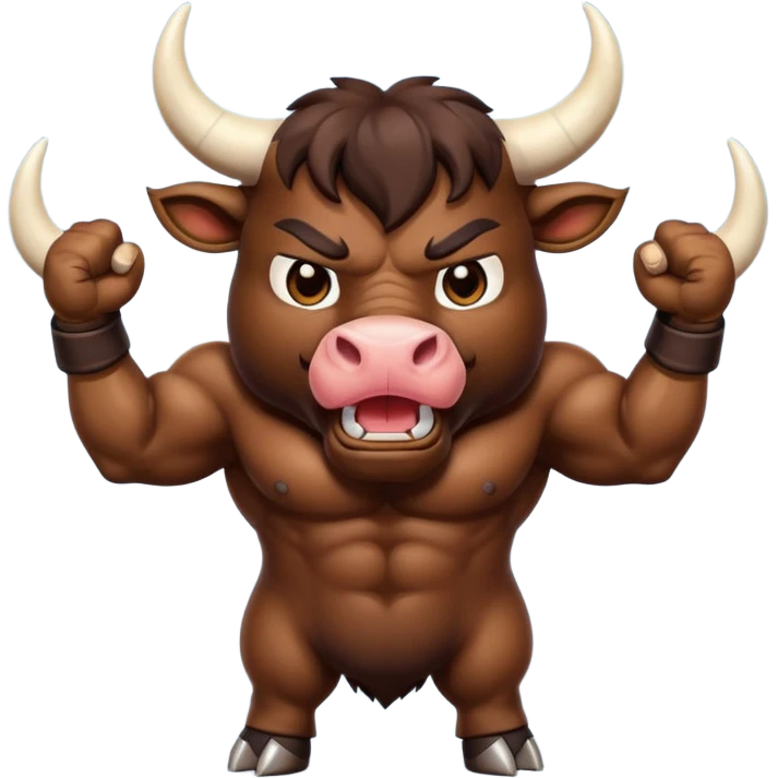 Bull hoof emoji making a like gesture angry bull emoji