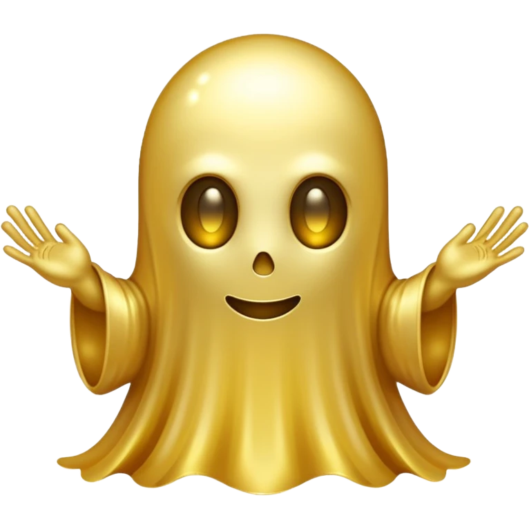 Gold samsung ghost emoji