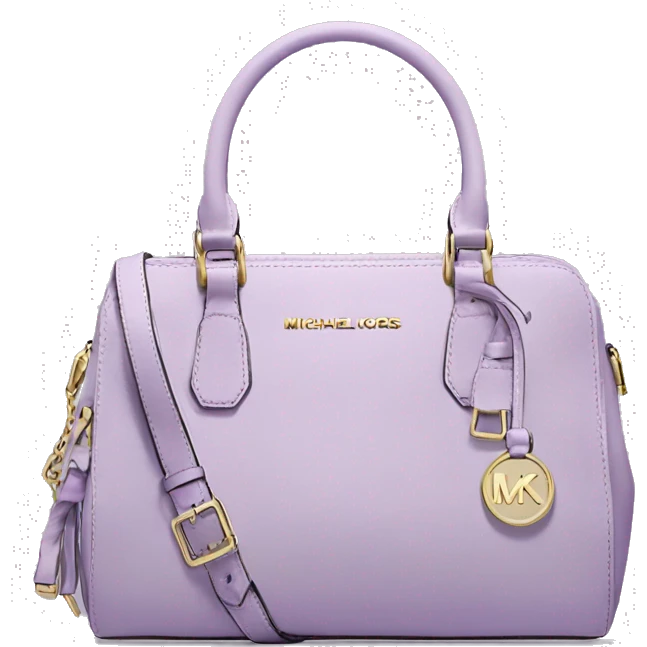 Realistic pastel purple michael kors satchel purse.  emoji