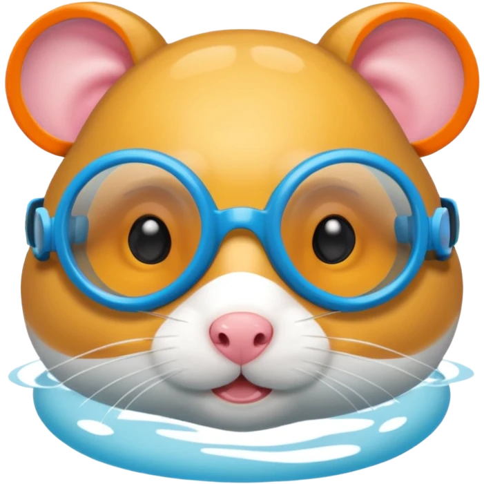hamster with swimming goggles emoji