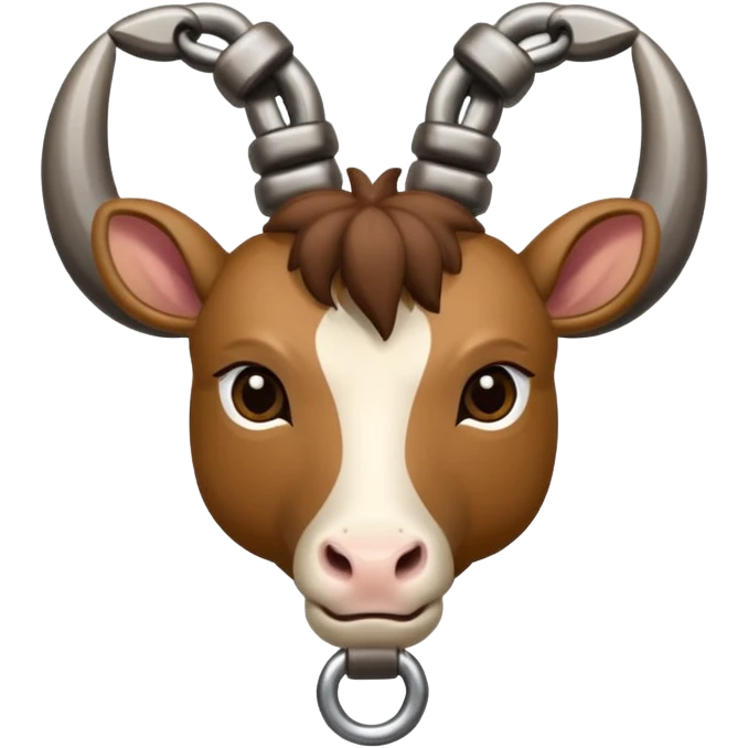 Una cabra macho con cadenas adiamantadas  emoji