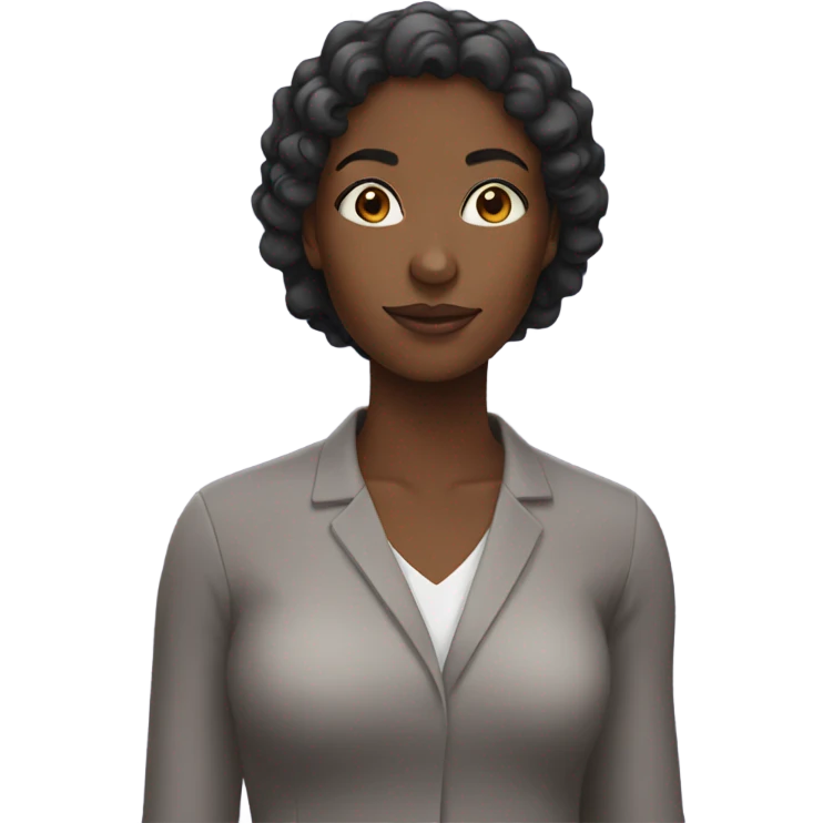black woman with long  emoji