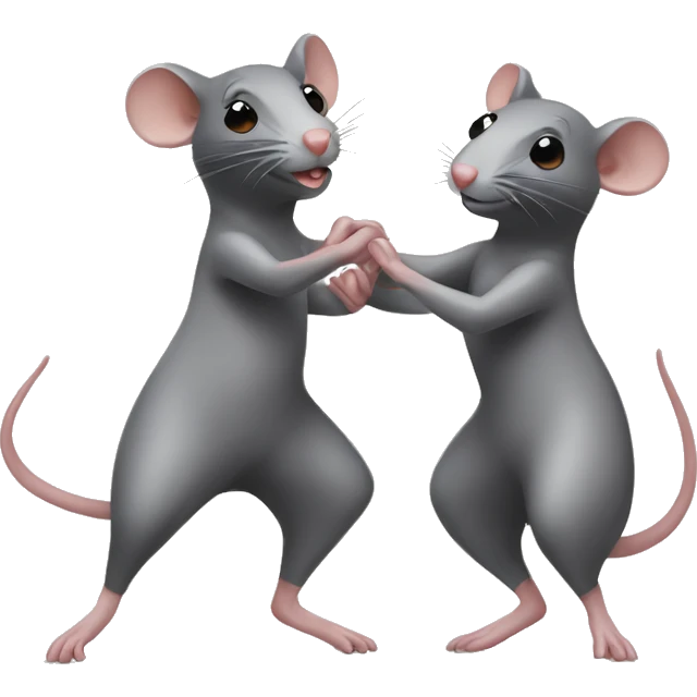 two rats dancing ballet emoji