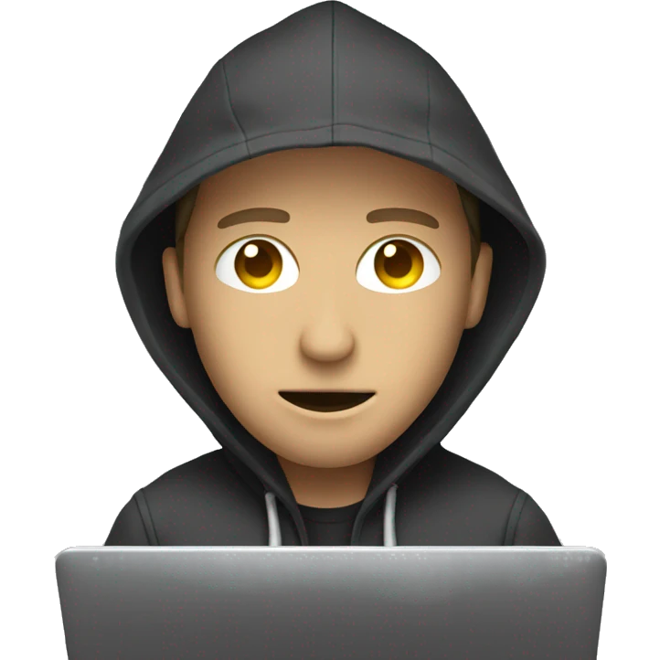 HACKER using laptop emoji