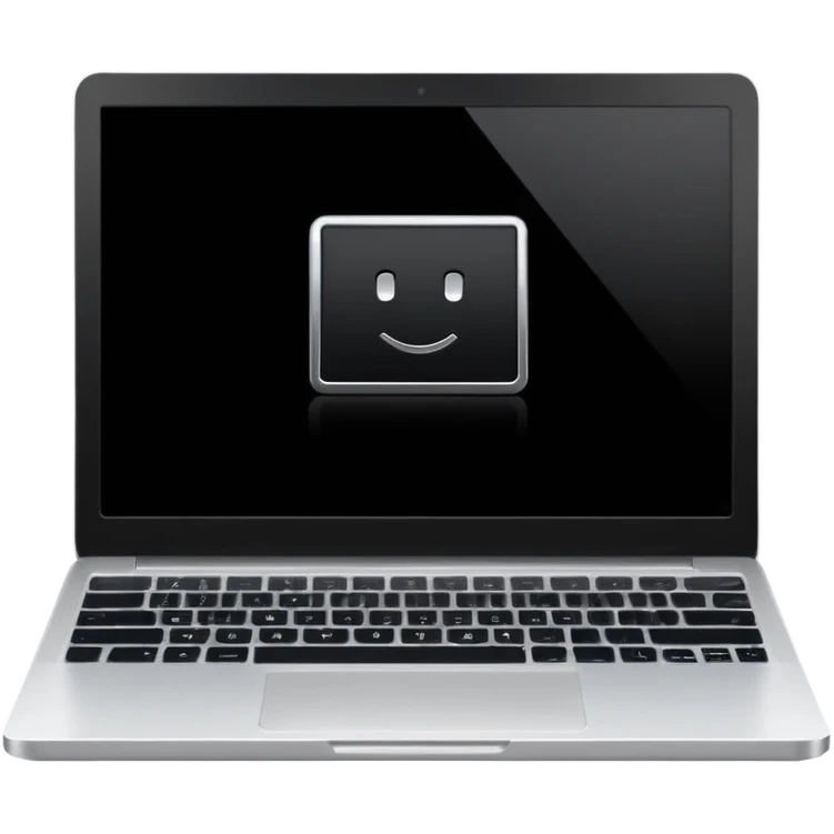 “laptop with a single line of code on the screen emoji